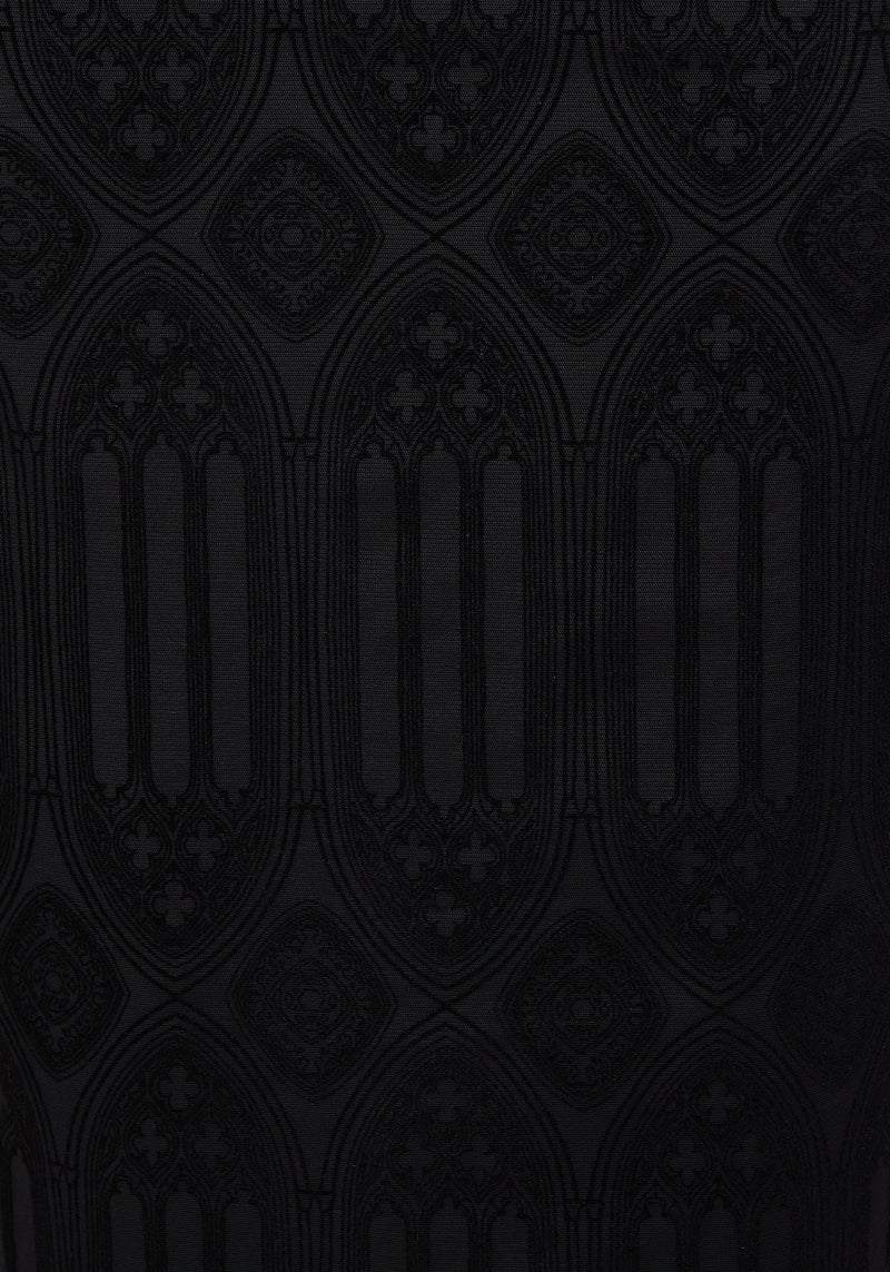 Cloister Flocked Mesh Maxi Skirt