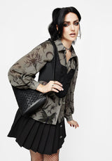 Gloriana Floral Print Chiffon Shirt