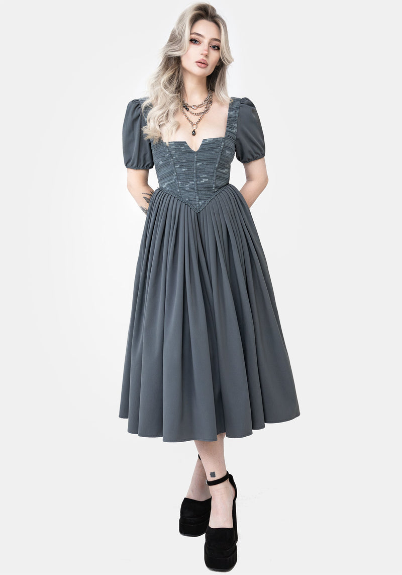 Disturbia | Slain Puff Sleeve Corset Midi Dress | Dresses Disturbia | Slain Puff Sleeve Corset Midi Dress | Dresses
