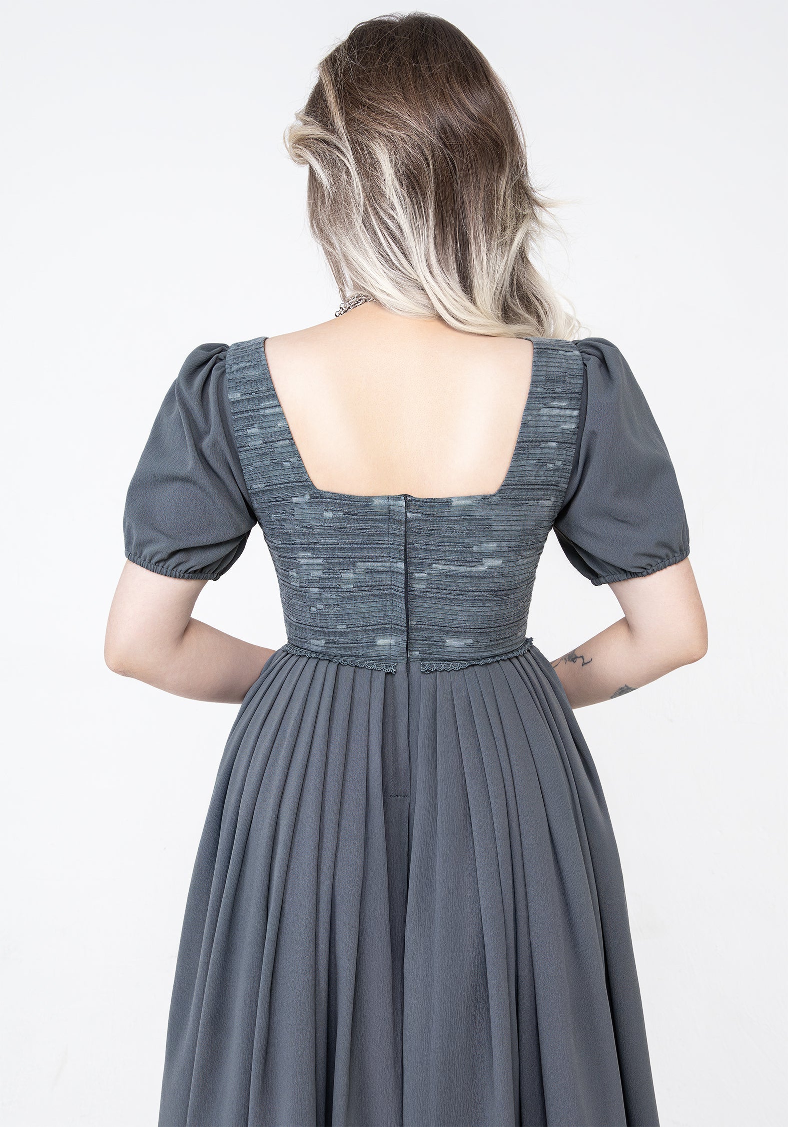 Disturbia | Slain Puff Sleeve Corset Midi Dress