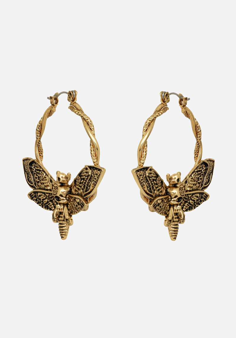 Mortmoth Hoop Earring - Gold