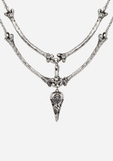 Osteomancy Raven Skull Choker Necklace
