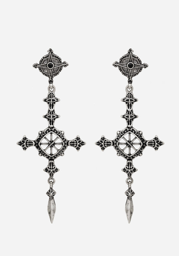 Ciara Cross Drop Earrings