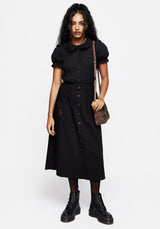 Foxfire Embroidered Button Up Midi Skirt