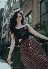 Cybele Embroidered Crop Corset Top