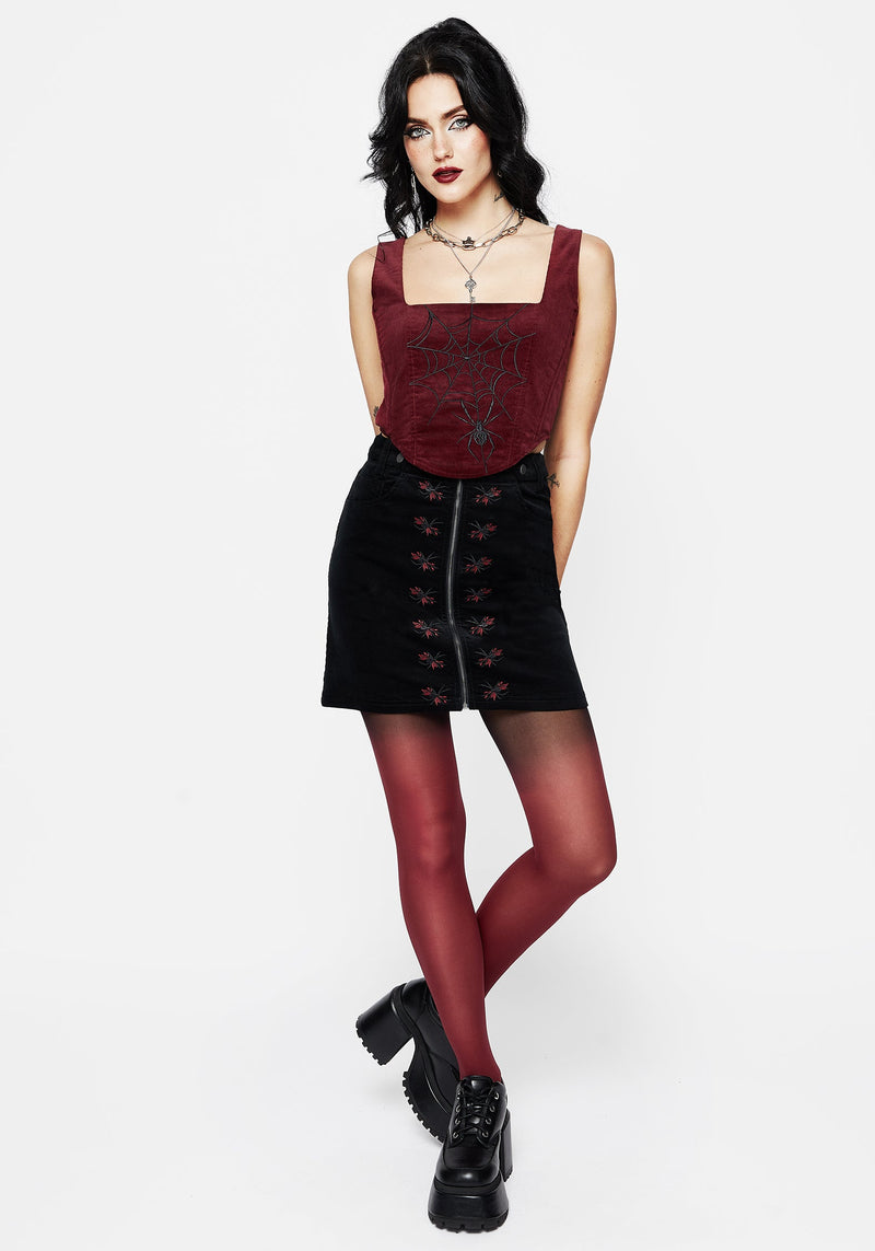Webcatcher Embroidered Corset Top