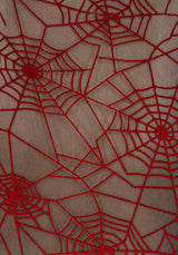 Venom Flocked Mesh Top - Red