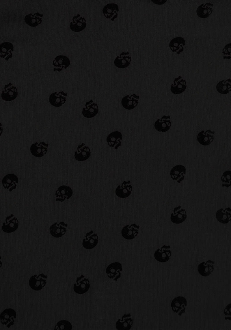 Bones Flocked Chiffon Maxi Cami Dress