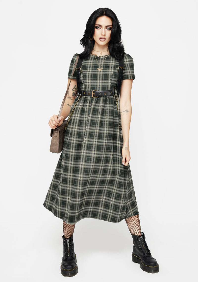 Tulisa Check Midi Dress