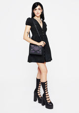 Atropos Moth Embroidered Mini Crossbody Bag