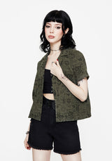 Taddea Cotton Relaxed Button Up Blouse