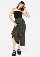 Taddea Cotton Side Button Up Maxi Skirt