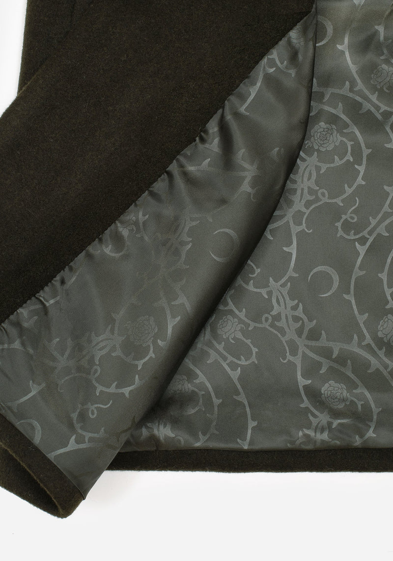 Evelyn Wool-Blend Bug Embossed Longline Coat