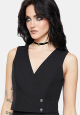 Iris Celestial Tailored Wrap Over Button Waistcoat