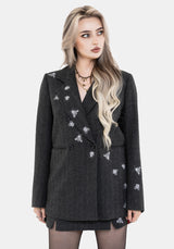 Chrysina Beetle Sequin Embellished Relaxed Blazer