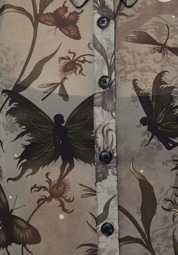 Gloriana Floral Print Chiffon Shirt