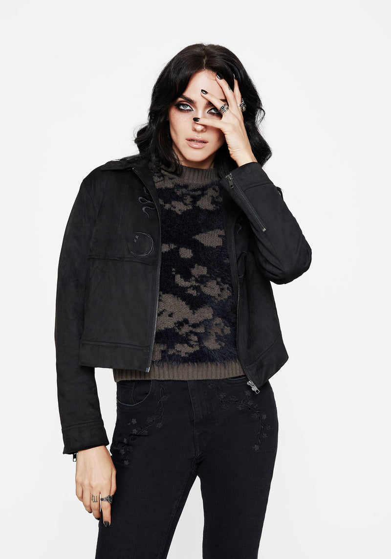 Rite Celestial Embroidered Suedette Jacket