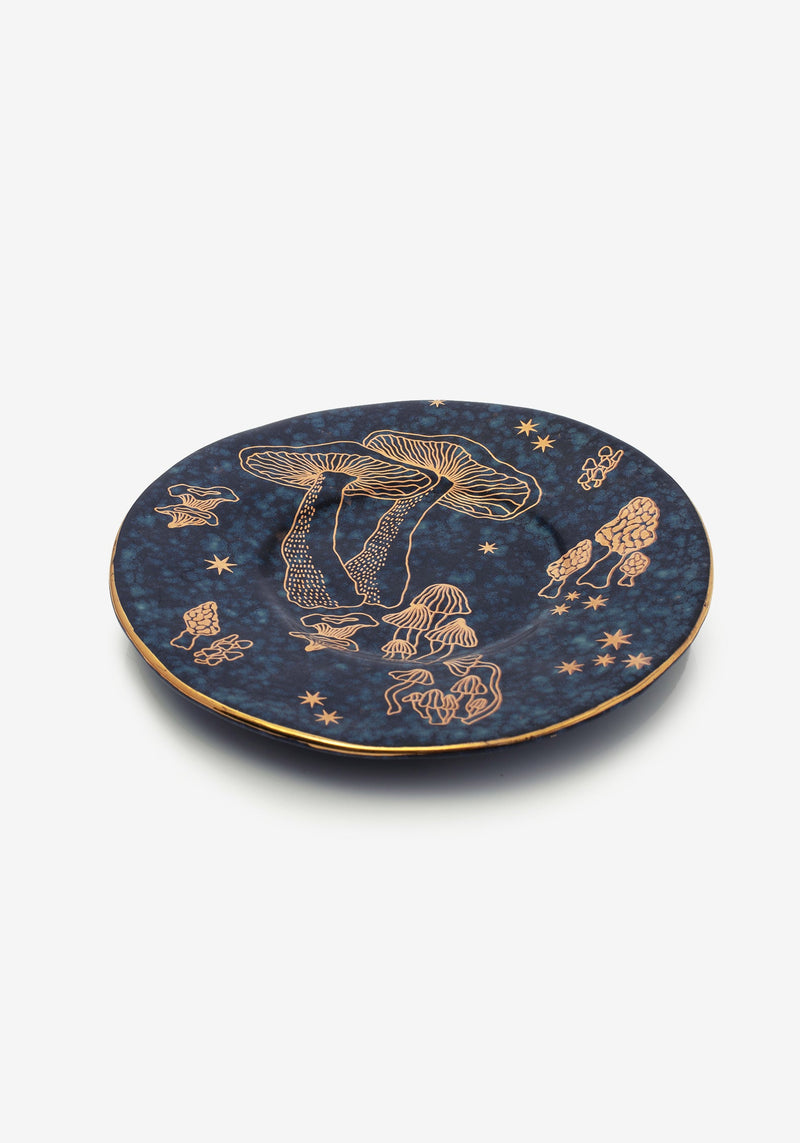 Faefire Foiled Mushroom Print Trinket Dish