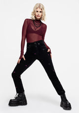 Styx Motte Bestickt Kordel Hosen