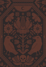 Annabel Inverted Raven Print Shirred Mini Dress