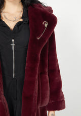 Creature Oversized Fur Coat - Plum