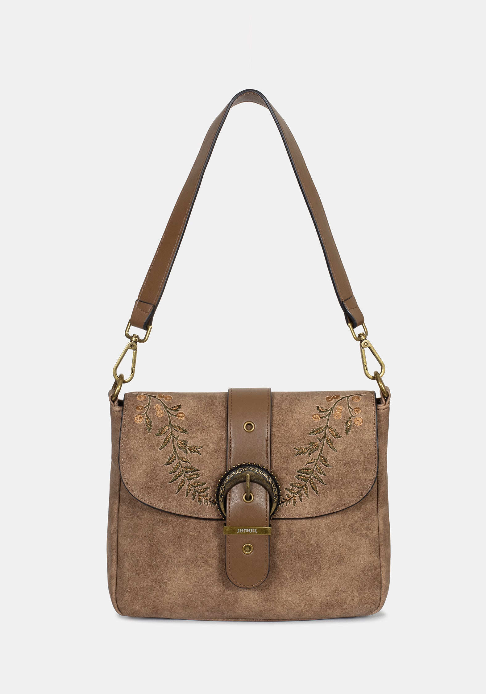Physis Kunst- Suede Farn Bestickt Schulter Tasche
