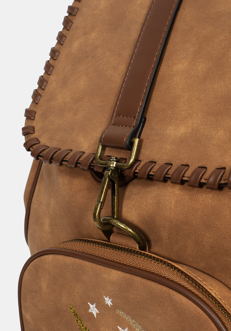 Moonlit Moon Embroidered Backpack