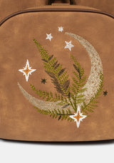 Moonlit Moon Embroidered Backpack