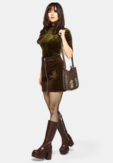 Dapperling Mushroom Embroidered Crossbody Bag