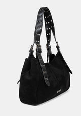 Ophelia Black Belted Shoulder Bag