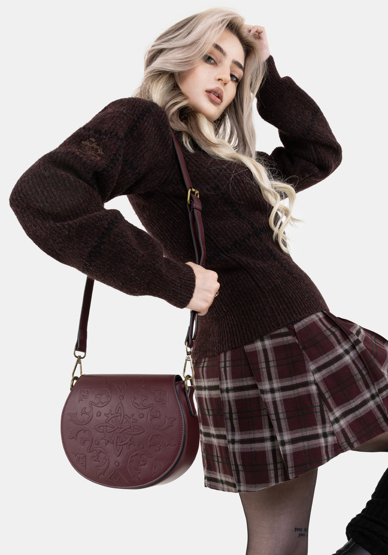 Nyelle Witches Knot Debossed Circle Bag