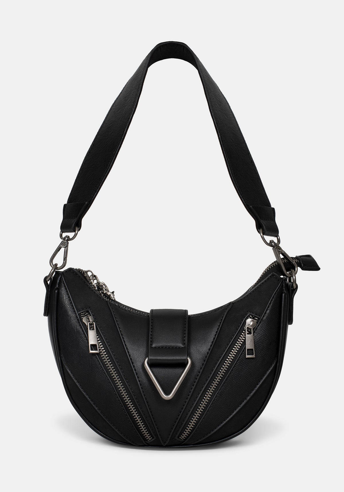 Colette Rat Zip Triangle Hardware Shoulder Bag