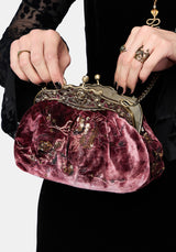 Zariah Embroidered Kiss Lock Bag