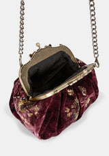 Zariah Embroidered Kiss Lock Bag