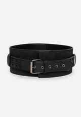 Eugenia Cross Cut Out Detail Faux Suede Waist Belt