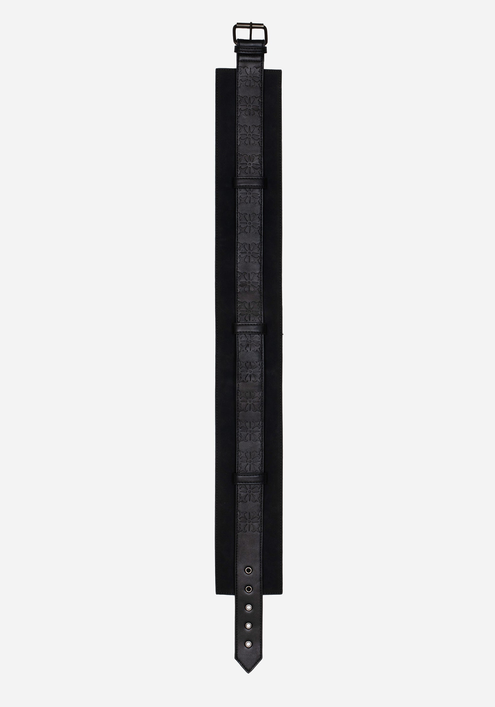 Eugenia Cross Cut Out Detail Faux Suede Waist Belt