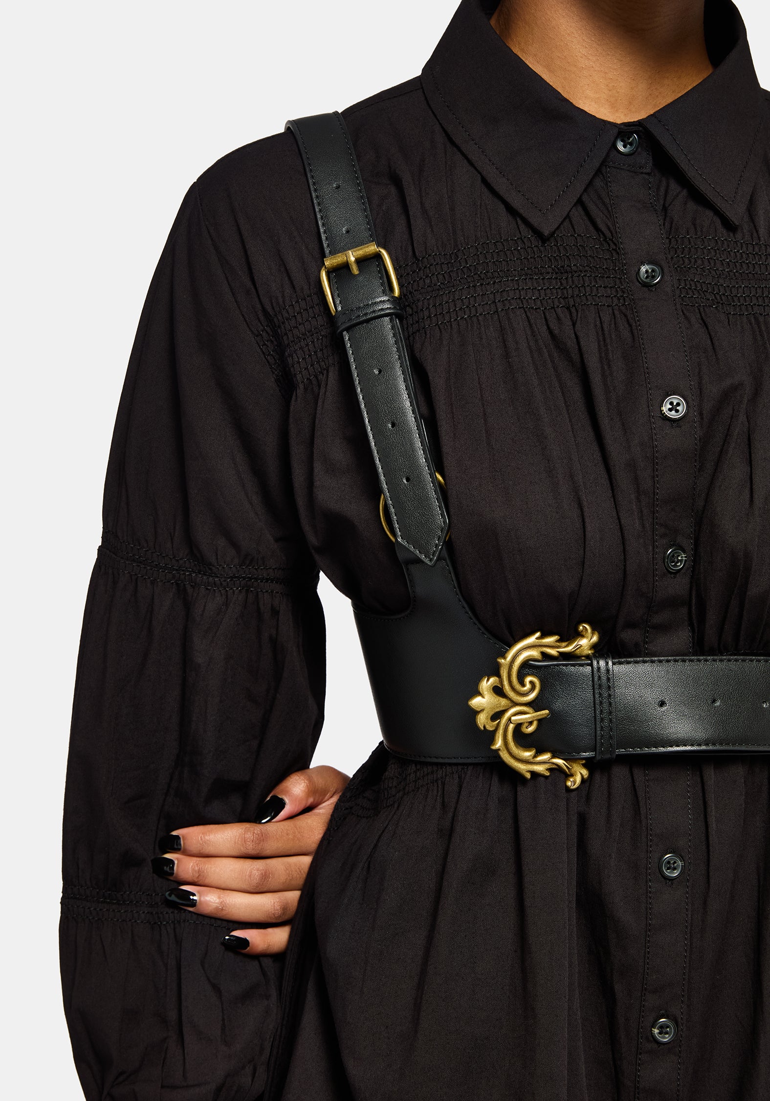 Fleur de Lis Buckle Harness