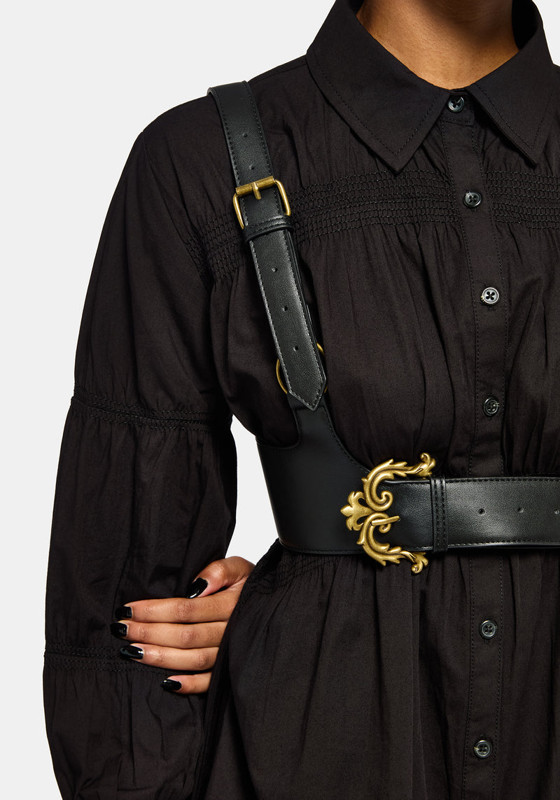 Fleur de Lis Buckle Harness