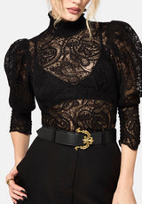 Fleur De Lis Buckle Belt