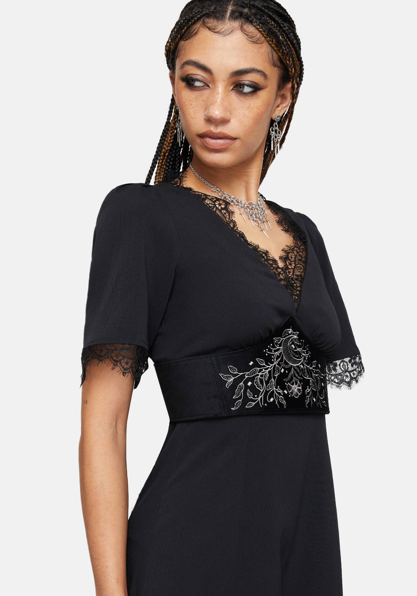 Morrigan Star Crossed Embroidered Waist Belt