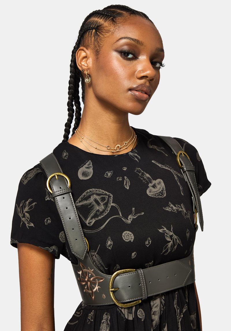 Nyelle Witch Embroidered Harness