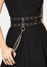 Kryne Eyelet Double Buckle Belt