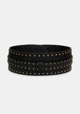 Brux Rivet Detail Buckled Waist Belt