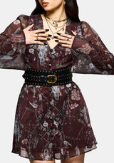 Brux Rivet Detail Buckled Waist Belt