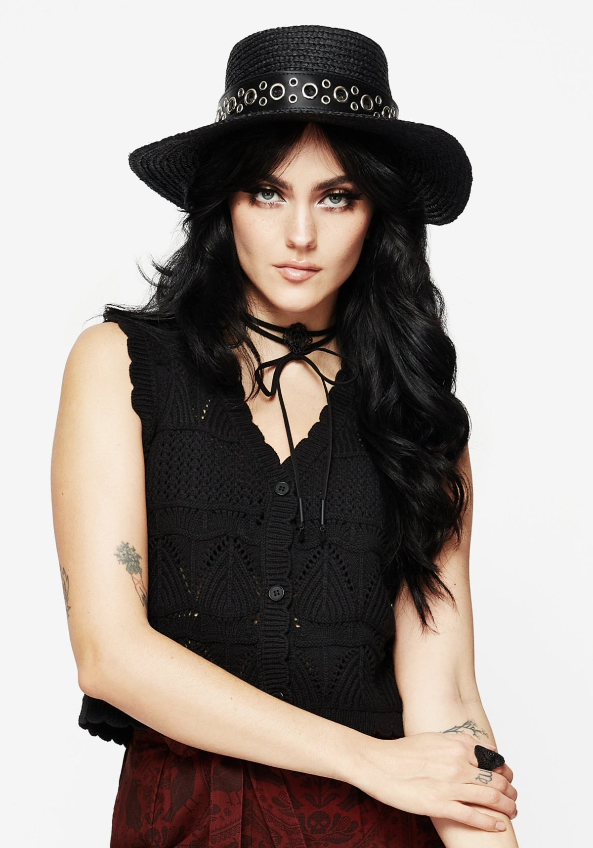 Banish Eyelet Belted Sun Hat