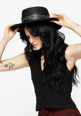 Banish Eyelet Belted Sun Hat