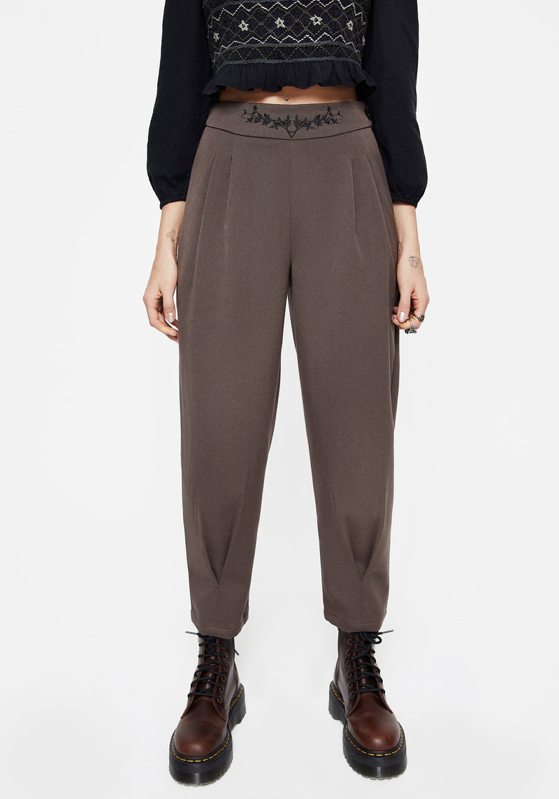 Woodruff Embroidered Balloon Leg Trouser