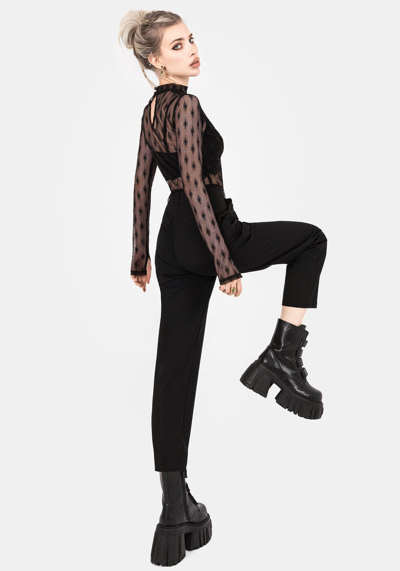 Mona Embroidered Tapered Trousers