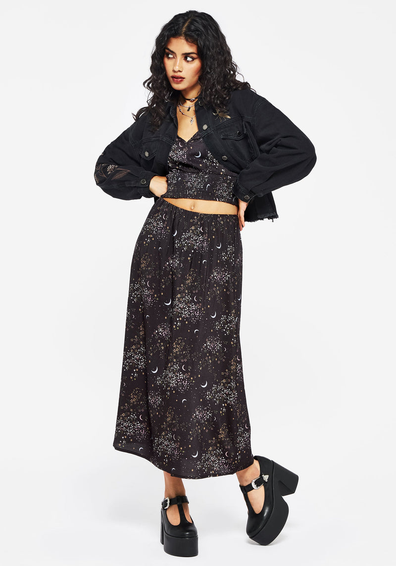 Peaseblossom Celestial Midi Skirt