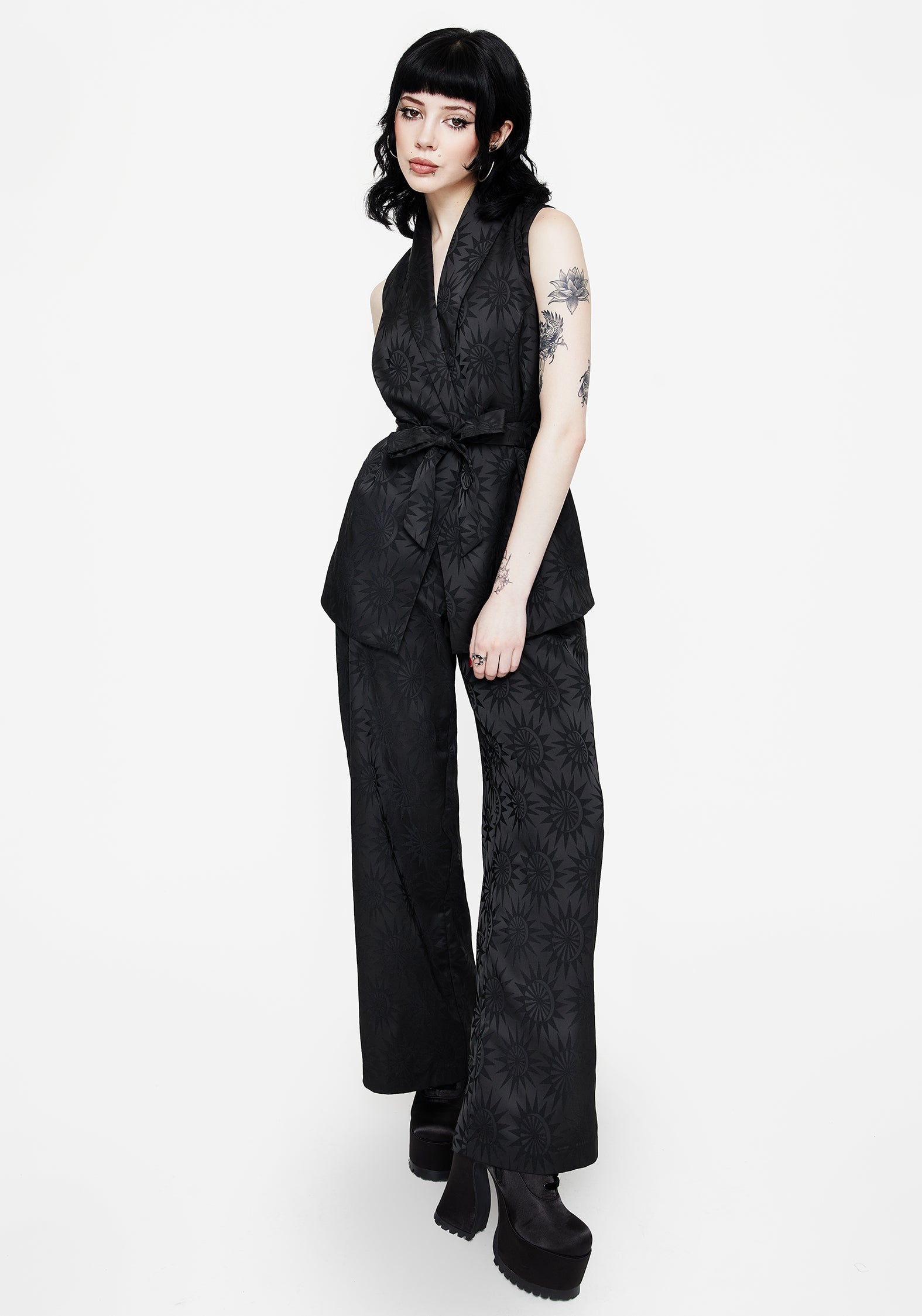 Semine Celestial Printed Wide Leg Trousers
